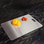 Stainless Steel Chopping Board, Heavy Duty Metal Chopping Board for Fruits & Vegetables, Rustproof, Dishwasher Safe & Hygienic (XL1)